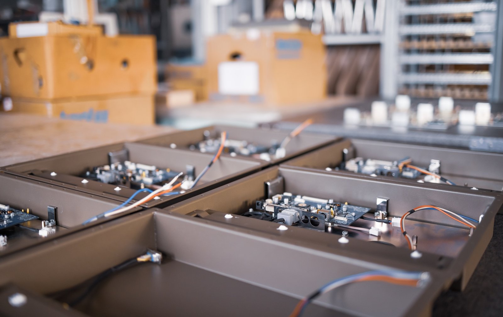 Metal components and microcircuits blanks in laboratory